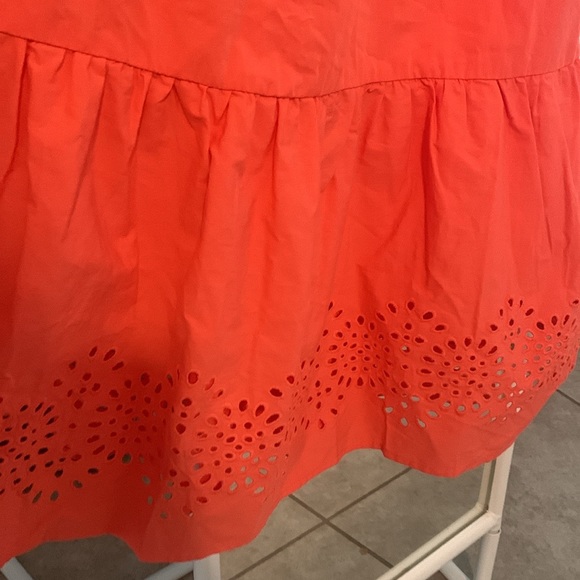 NWT LC Lauren Conrad Spanish Coral w eyelet & embroidered accent dress size L - Picture 3 of 6